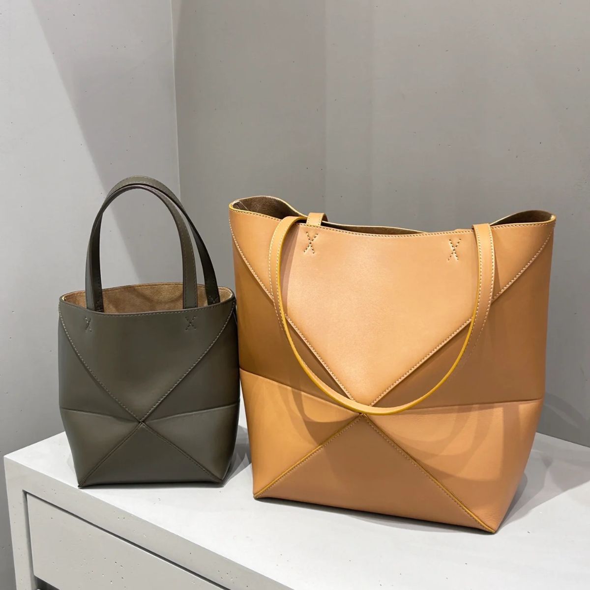 Folding Deformation Geometric Large Capacity Fashion Tote Bags