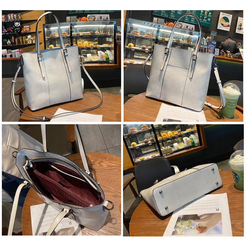 Women's Genuine Leather Large Capacity Retro Oil Shoulder Bags