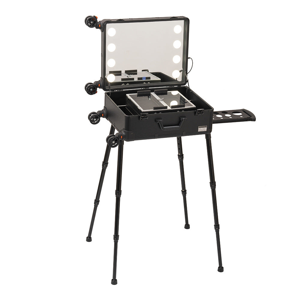 Mirror Touch Three-color Dimming Professional With Light Cosmetic Cases