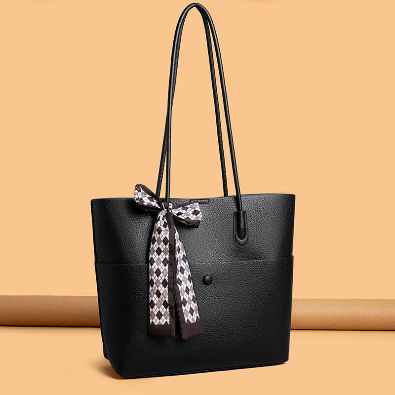 Mother Simple Commuting Leather Free Silk Shoulder Bags