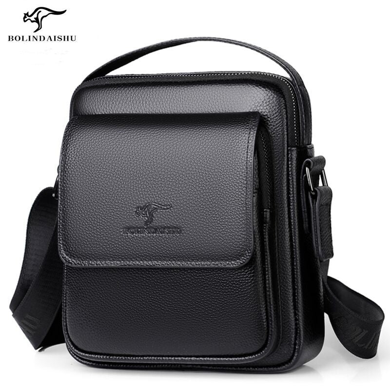 Innovative Men's Cool Leather Business Cowhide Men's Shoulder Bags