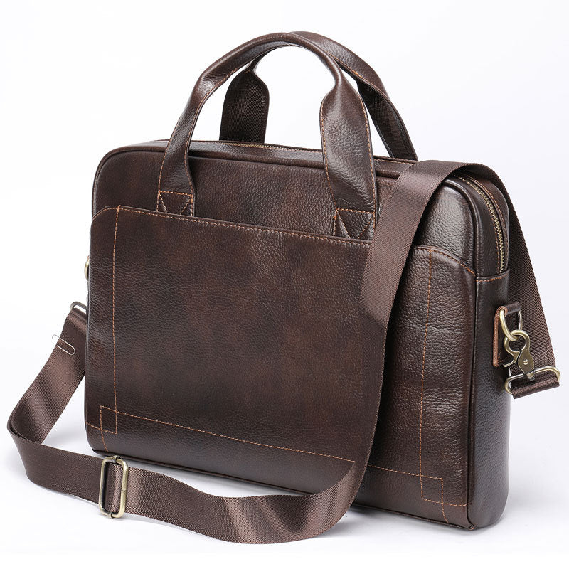Men's First Layer Cowhide Leather Portfolio Men's Briefcases