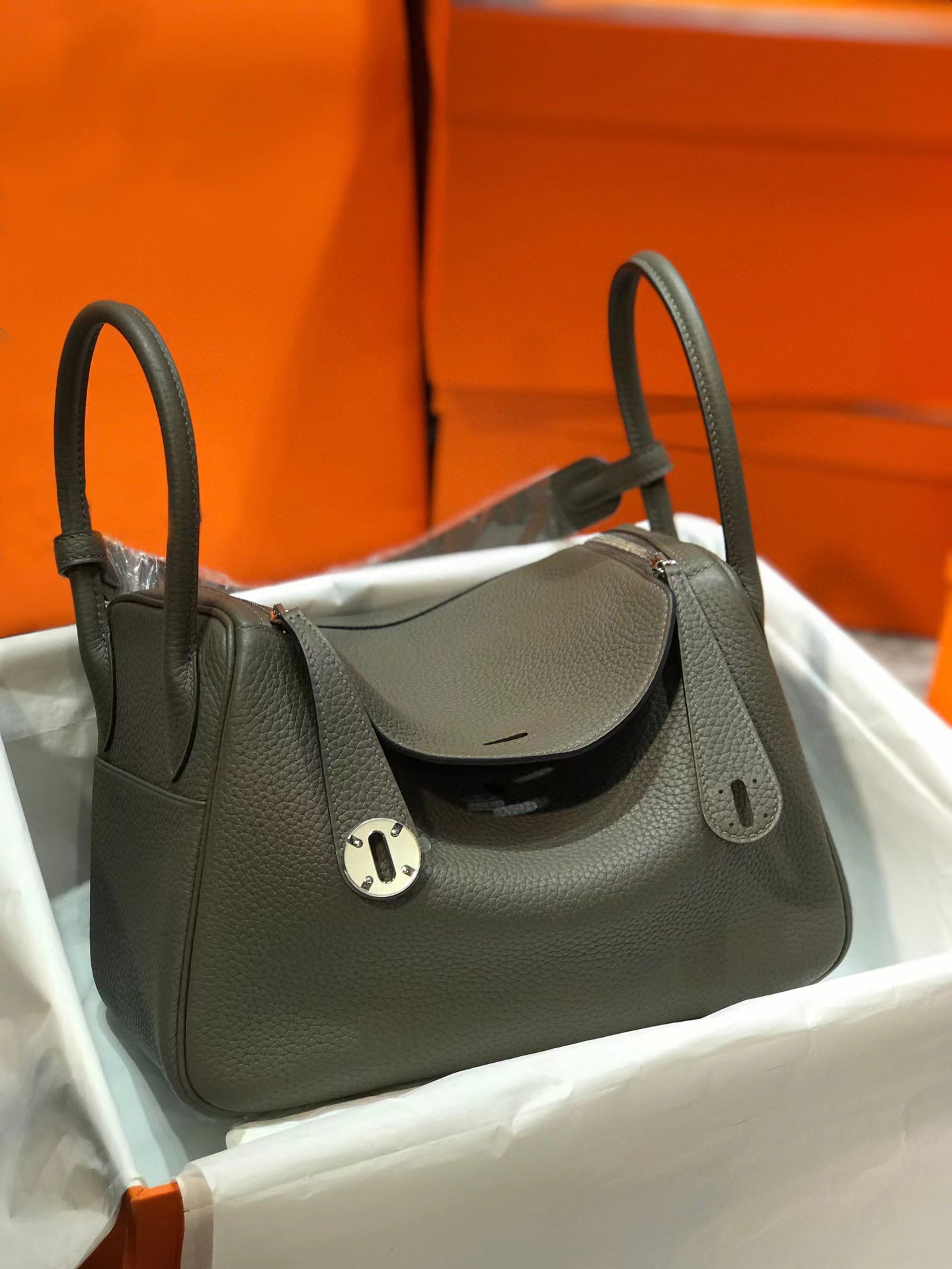 Imported Cowhide Wax Line Handmade Lindy Crossbody Bags