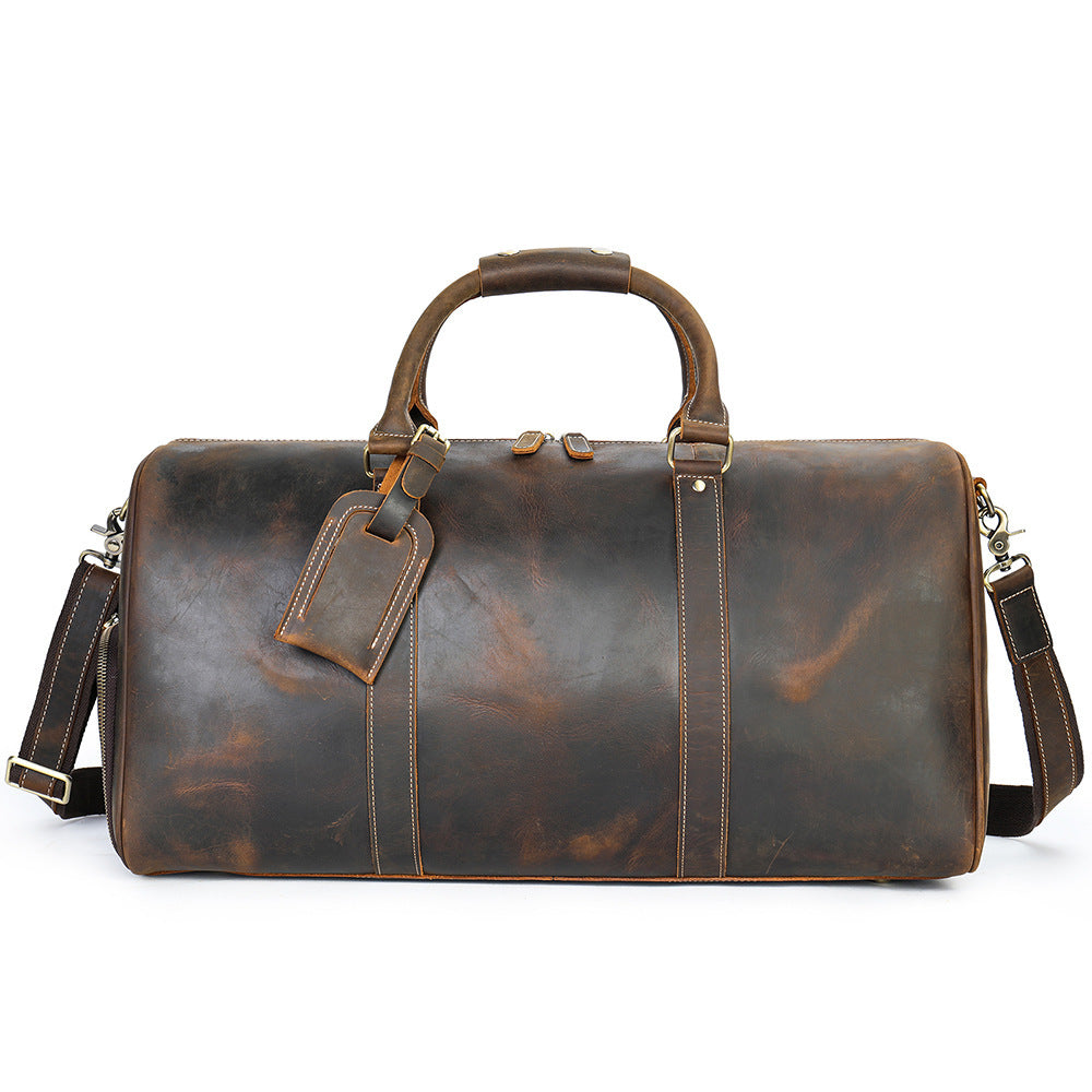 Men's Leather Short-distance Large Capacity Moving For Business Travel Bags