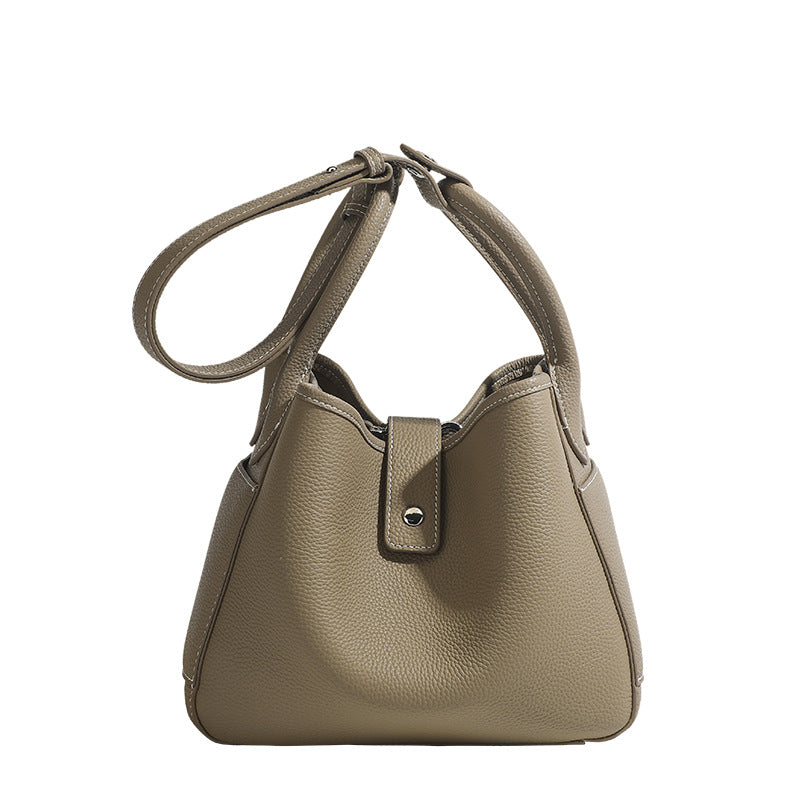 Women's Leather Personalized Design Vegetable Basket Solid Color Crossbody Bags