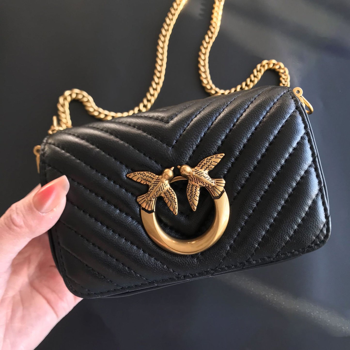 Women's Genuine Leather Super Mini Classic Chain Small Square Bags