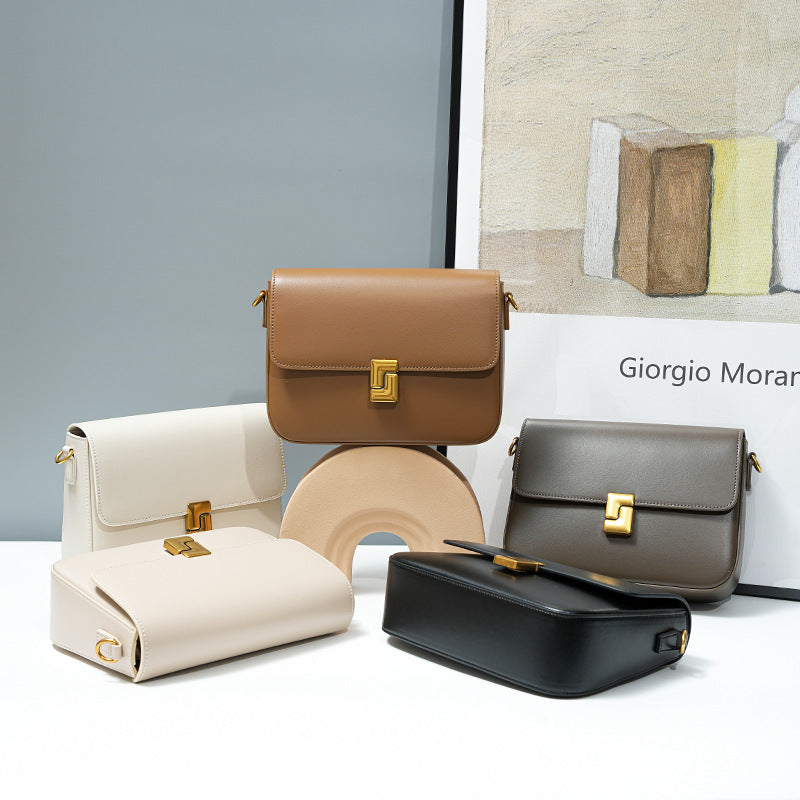 Women's Classic Leather Advanced Genuine Underarm Small Square Bags