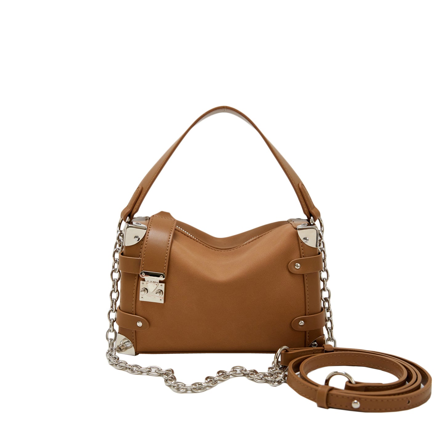 Women's Capacity Soft Leather Classic Style Chain Small Square Bags