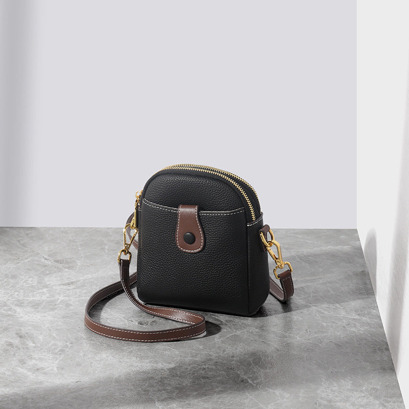 Women's Genuine Leather Fashion Mom Mobile Mini High-grade Single Phone Bags