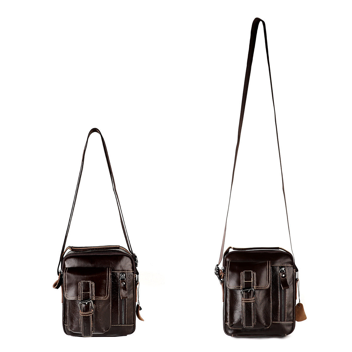 Men's Genuine Leather Fashion Retro Mobile Bags
