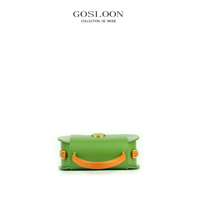 French Gu First Layer Thick Cowhide Handbags