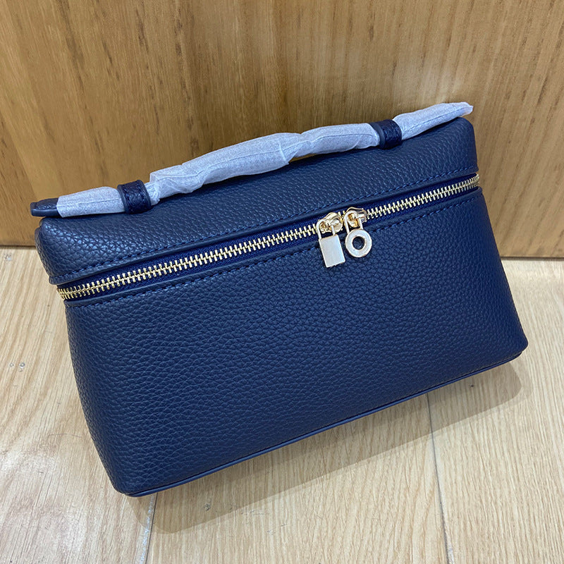 Women's Portable Box Lychee Pattern Simple Lunch Small Square Bags