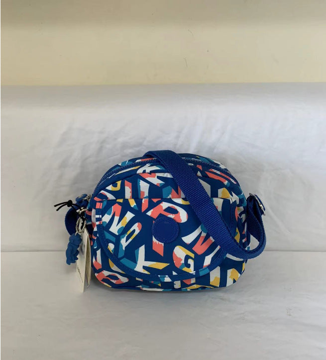 Women's Summer Monkey Fashion Nylon Round Flap Crossbody Bags