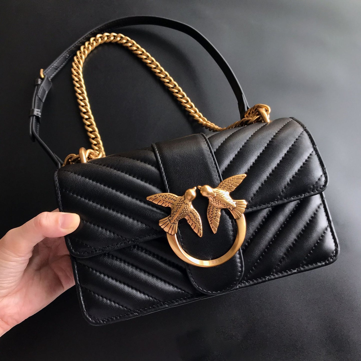 Women's Sheepskin Swallow Genuine Leather Underarm High Shoulder Bags