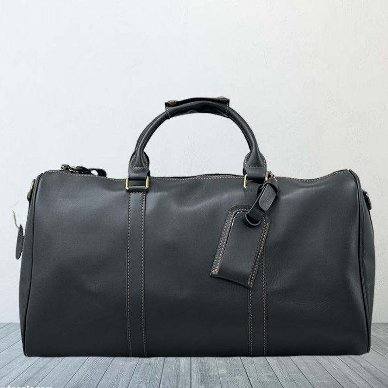 Men's Genuine Leather Oversized With Shoe Compartments Luggage