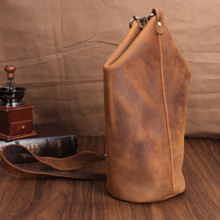 Men's Crazy Horse Leather Vintage First Layer Bags