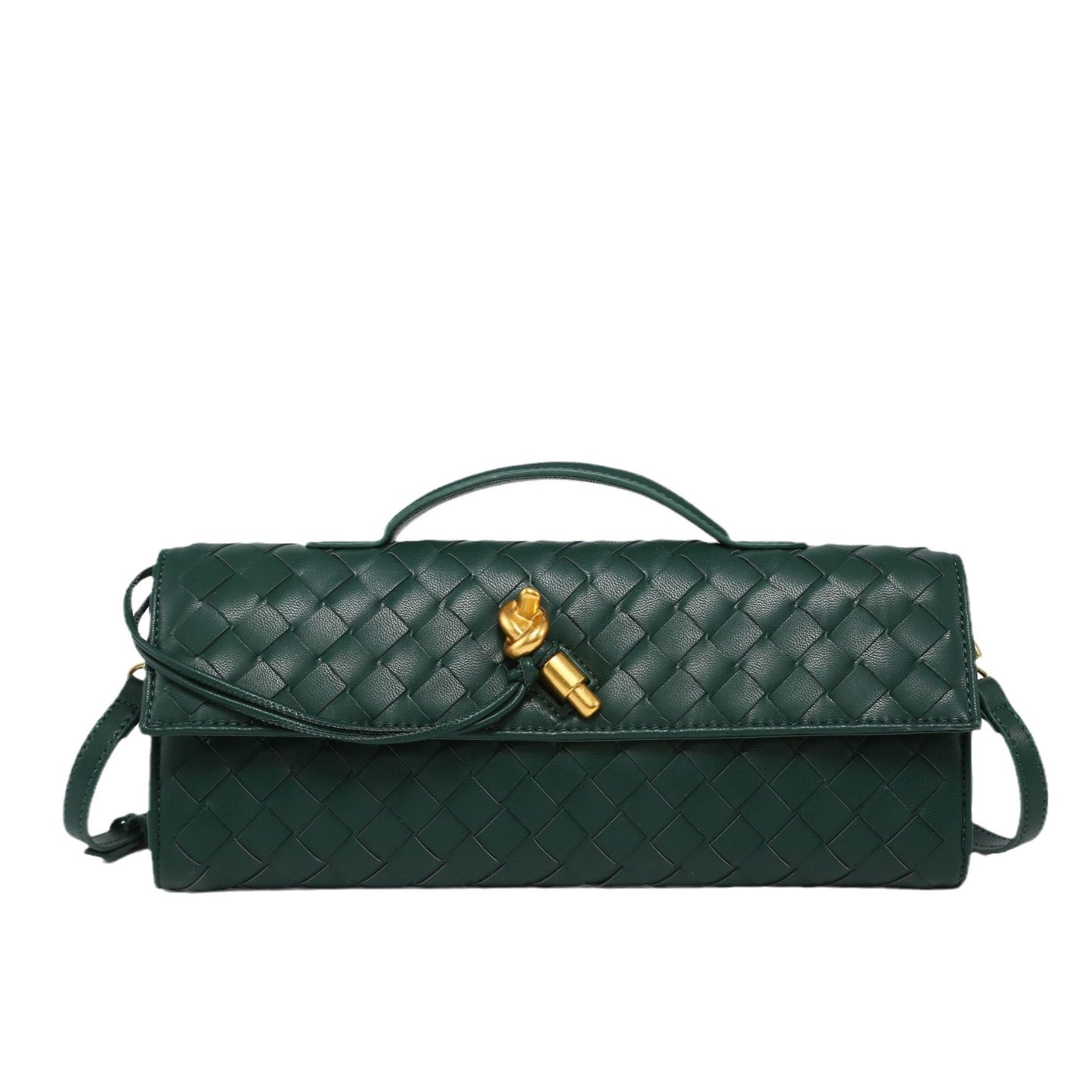 Elegant Woven Dinner Fashion Long Bolt Crossbody Bags