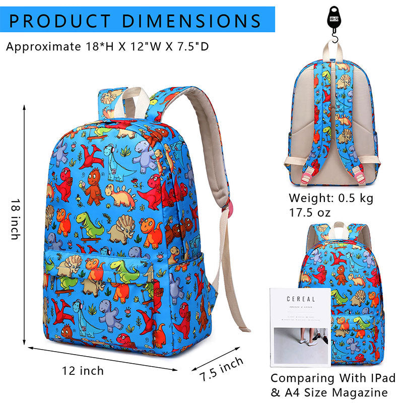 Children's Dinosaur Primary Cartoon Three-piece Set Elementary School Students' Schoolbags