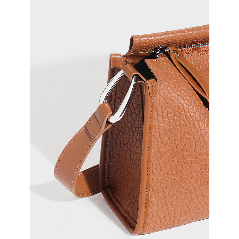 Women's Genuine Leather Fashionable High-grade Artistic Style Small Square Bags