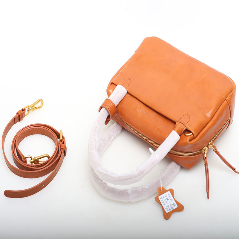 Women's Leather Retro Style Classic Imported Vegetable Shoulder Bags
