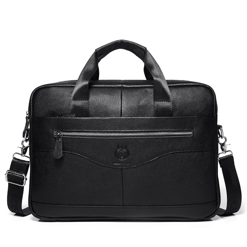 Men's Leather First Layer Cowhide Portfolio Computer Men's Briefcases