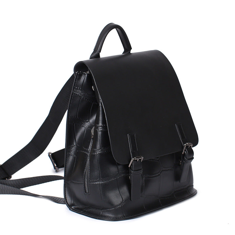 Women's Genuine Leather Assorted Colors Cow Simple Backpacks