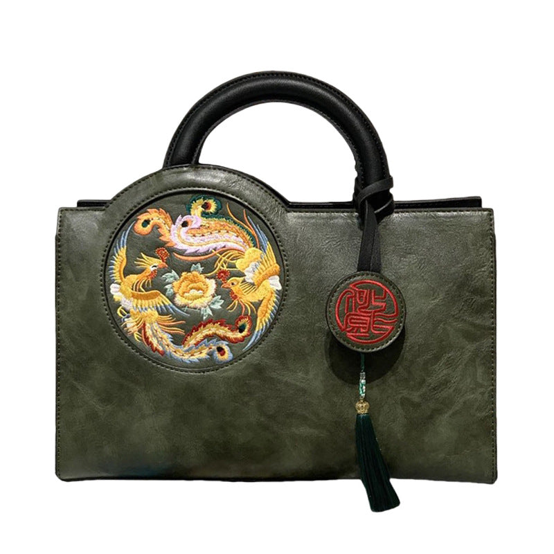 Women's Retro Chinese Style Embroidery With Cheongsam Handbags
