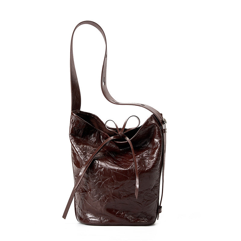 Women's Retro Classic Genuine Leather Fashion Clutch Shoulder Bags