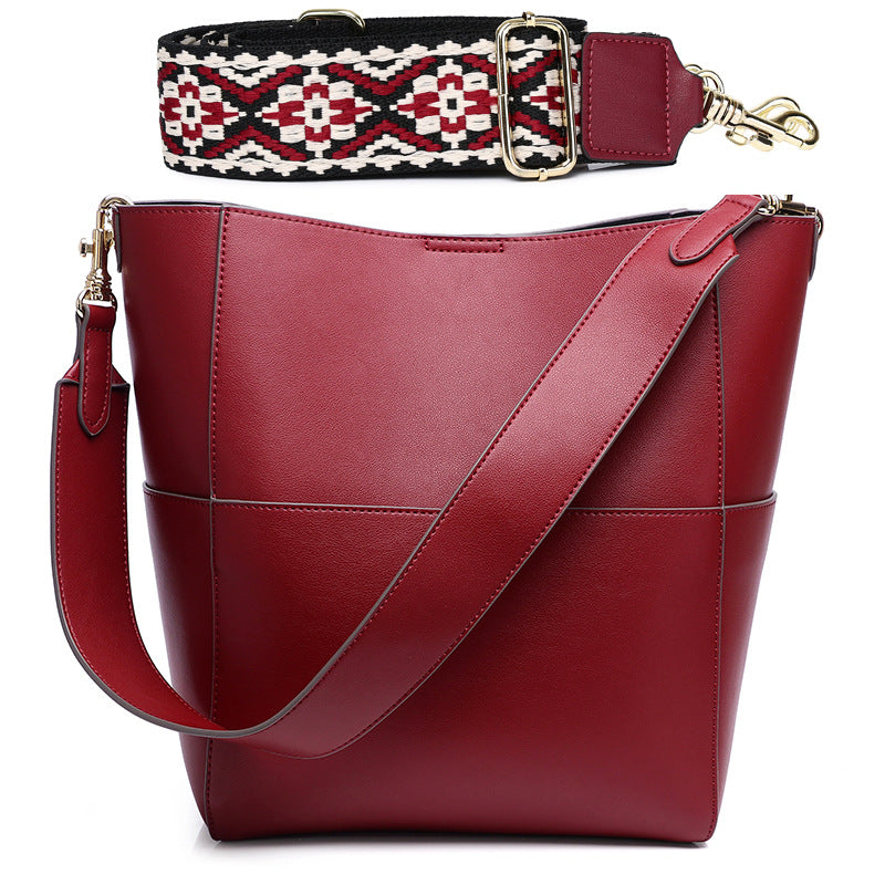 Women's Genuine Leather Full Fashion Large Shoulder Bags