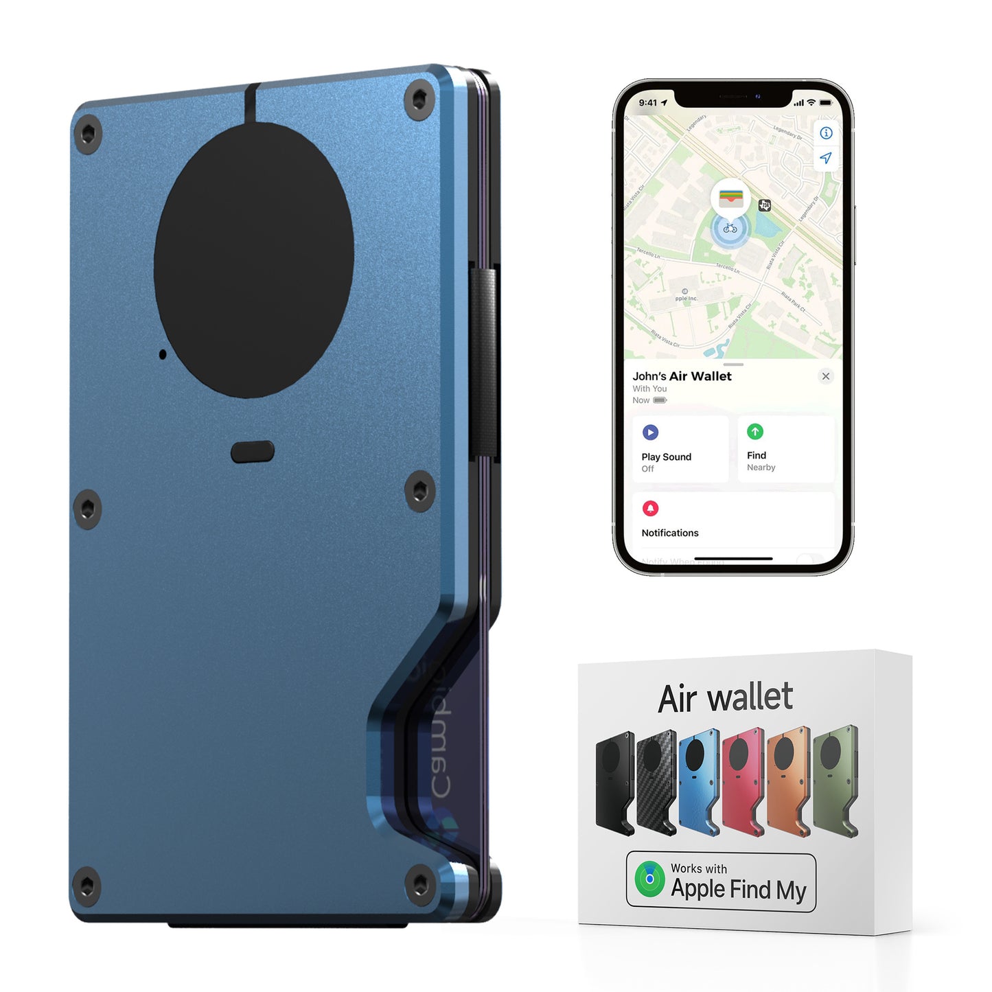 Innovative Attractive Built-in Apple Metal Clamp Card Holder