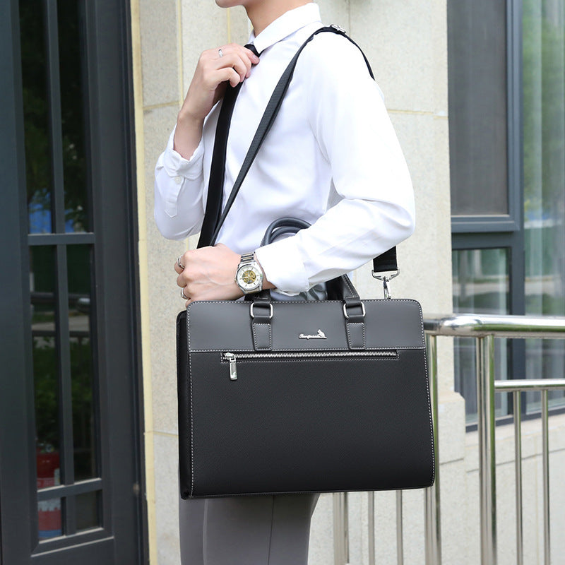 Men's Business Horizontal Simple Computer Leather Men's Handbags