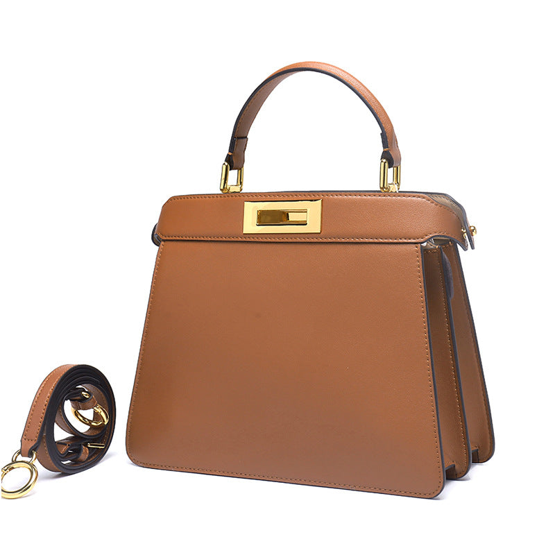 Women's Leather Rotating Single With Cat Design Crossbody Bags