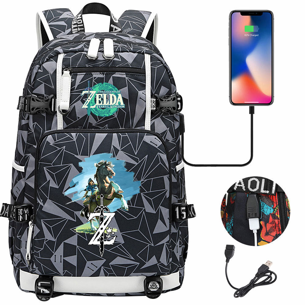 Women's & Men's Game Legend Of Zelda Printed Youth Backpacks