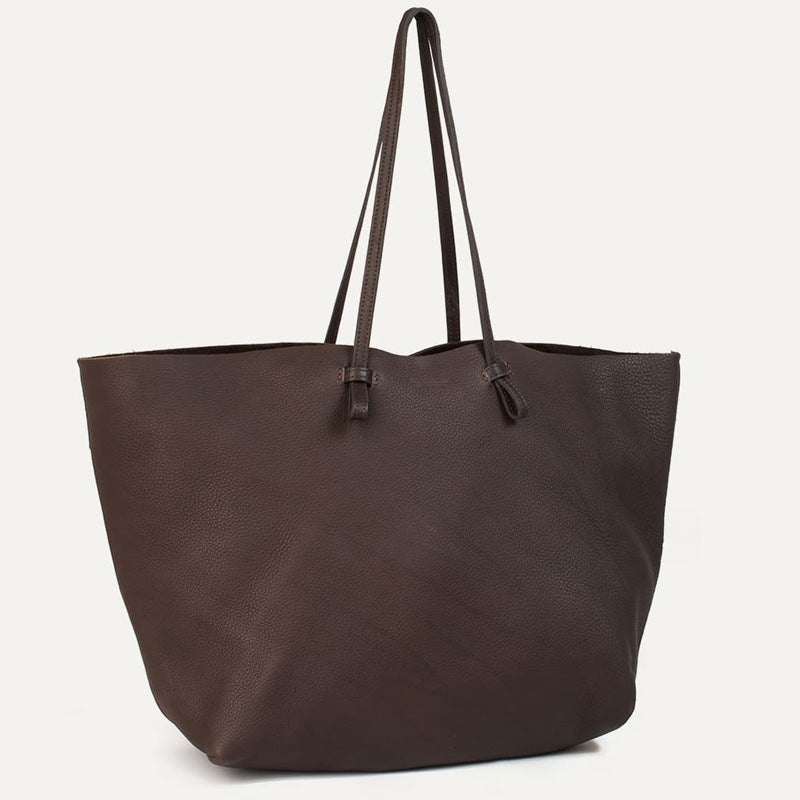 Women's Cattlehide Leather One Shopping Portable Cattle Handbags
