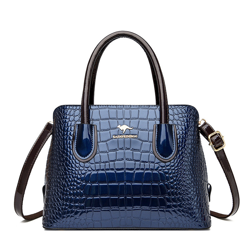 Women's Patent Leather Glossy Alligator Print Handbags
