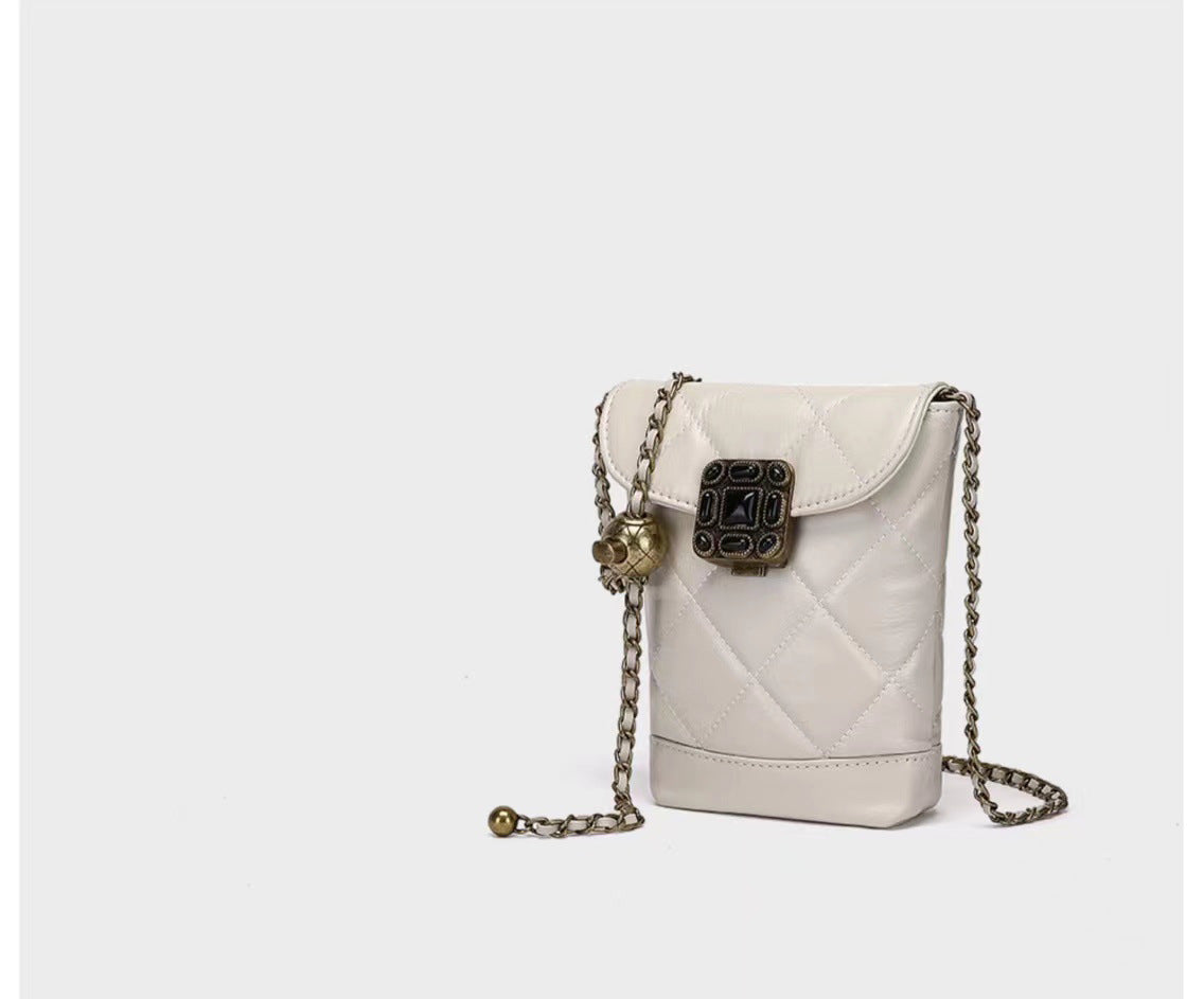 Durable Live Mobile Mini Versatile Cowhide Bags