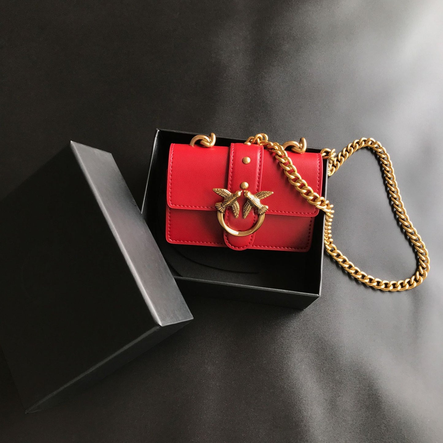 Women's Genuine Leather Super Mini Classic Chain Small Square Bags