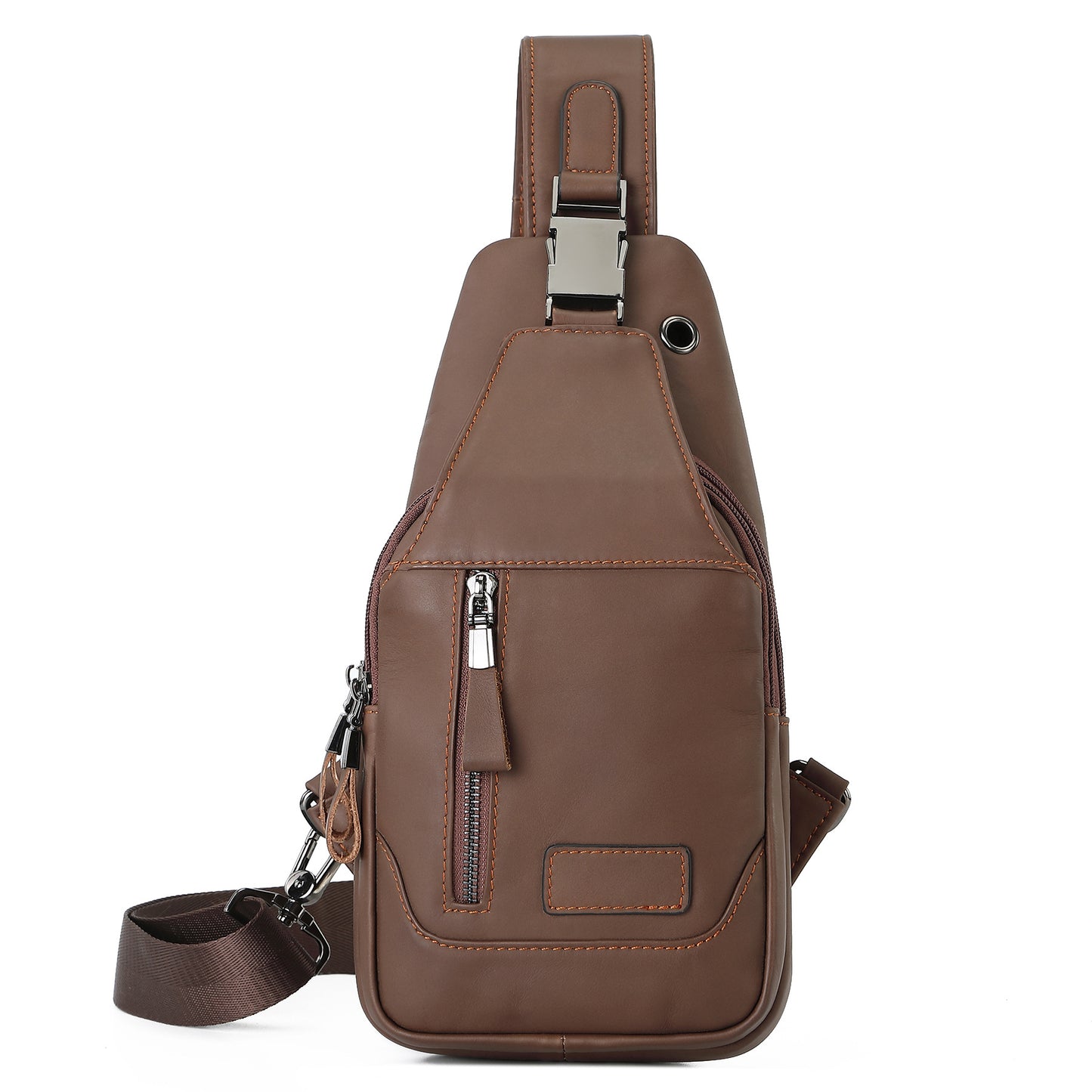 Men's Fashion First Layer Cowhide Korean Trendy Men's Chest Bags