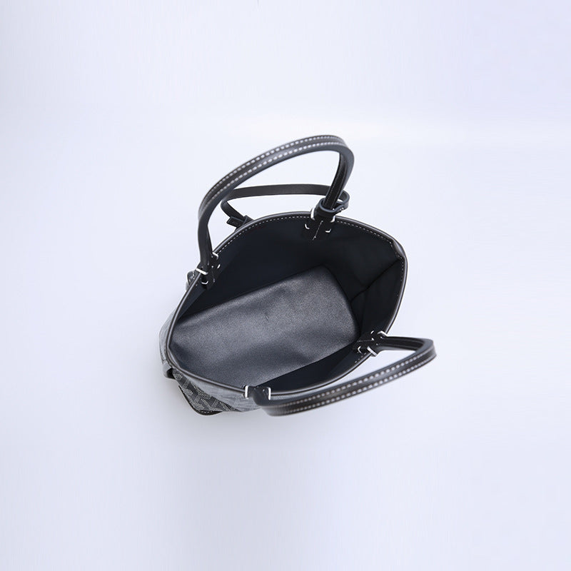 Leather Dog Teeth Double-sided Mini Mother Tote Bags