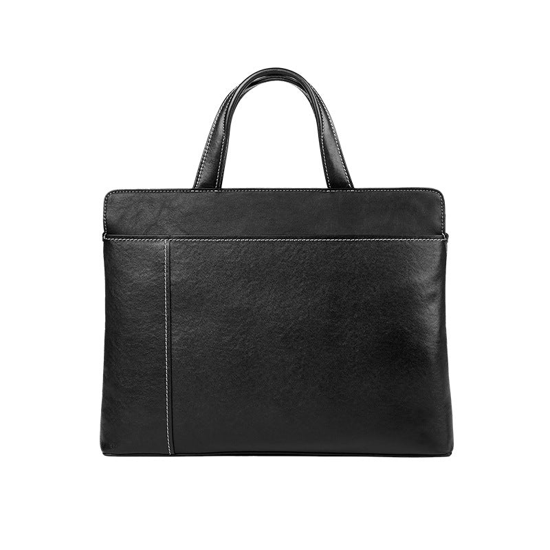 Men's Horizontal Large Capacity Computer Business Cowhide Men's Briefcases