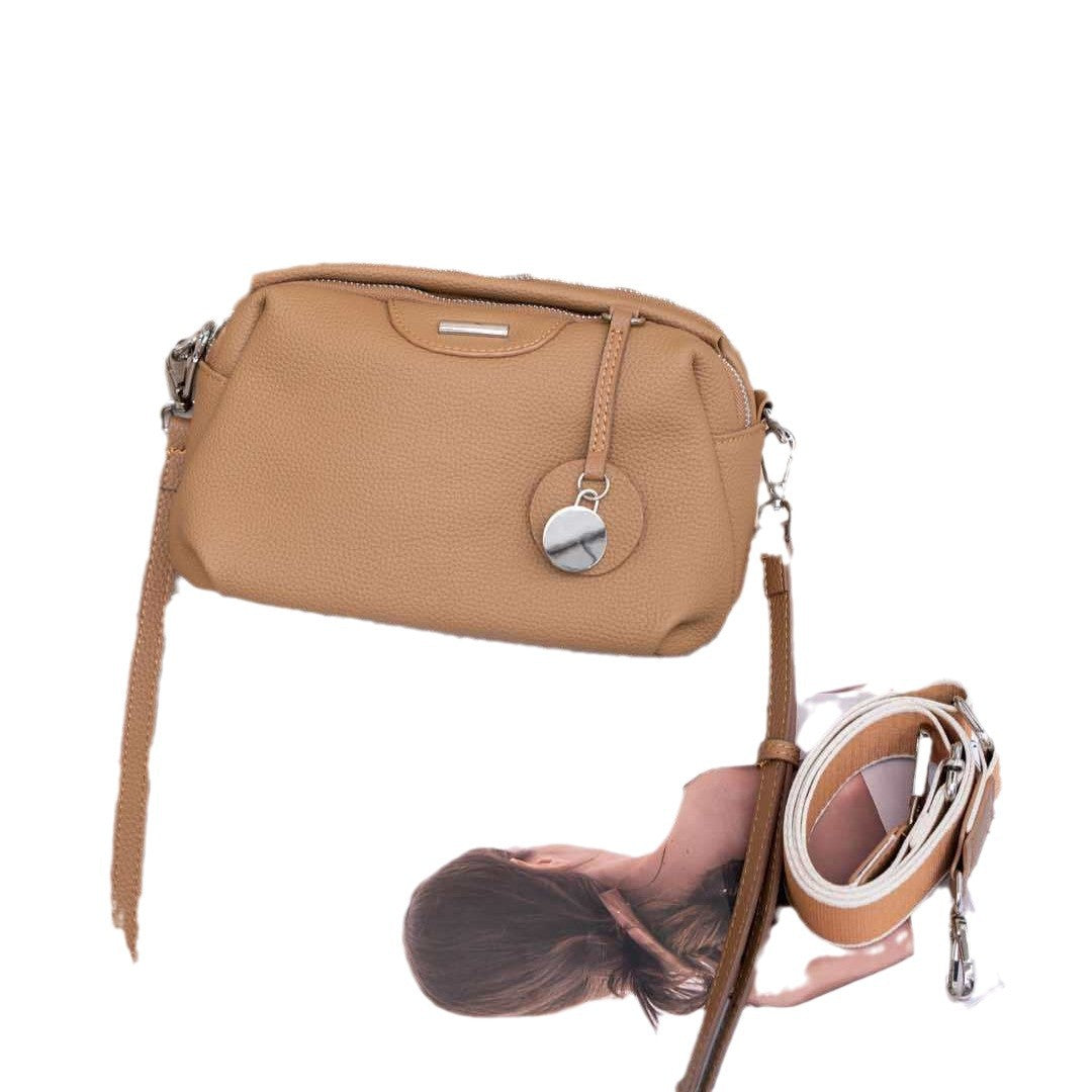 Women's Genuine Leather Soft Versatile Large Capacity Small Square Bags