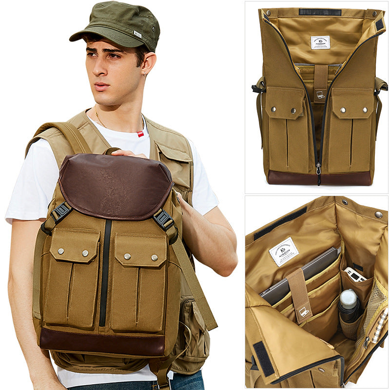 Men's Retro Computer Large Capacity Fashionable Oxford Backpacks