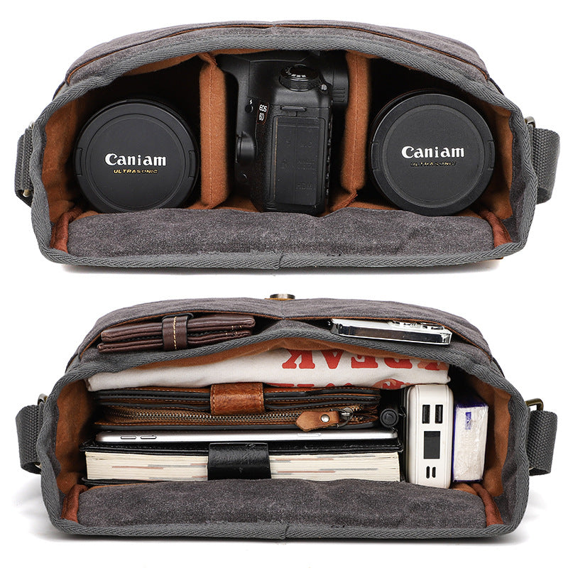 C. Cotton Retro Waterproof Canvas With Bags