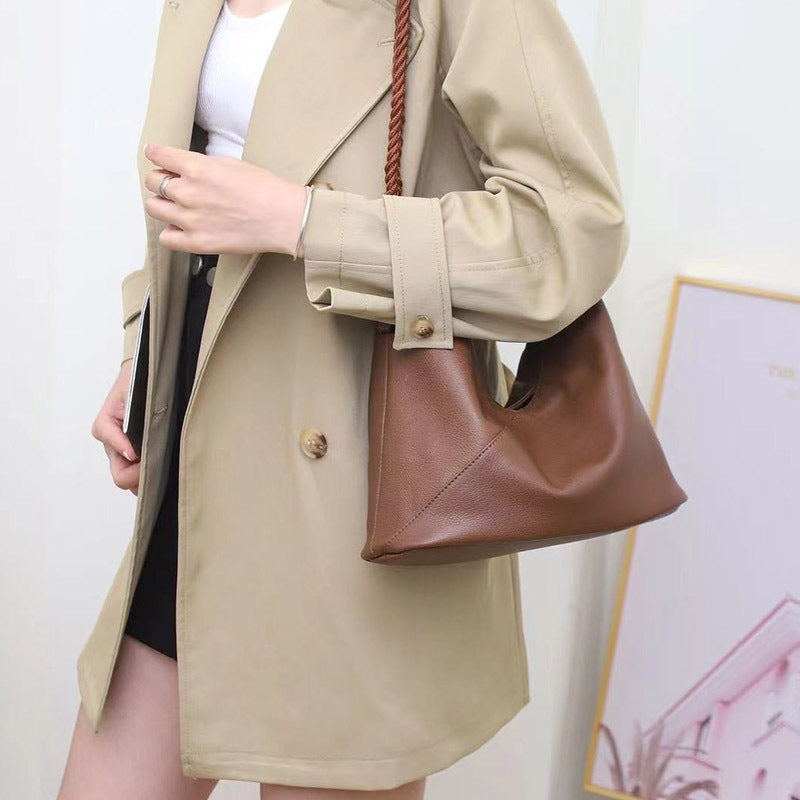 Women's First Layer Cowhide Underarm Fashion Authentic Armpit Bags
