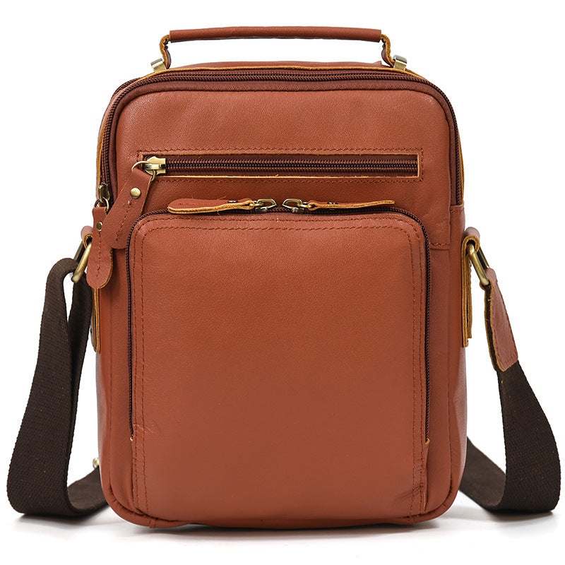 Men's Leather First Layer Cowhide Portable Men's Shoulder Bags
