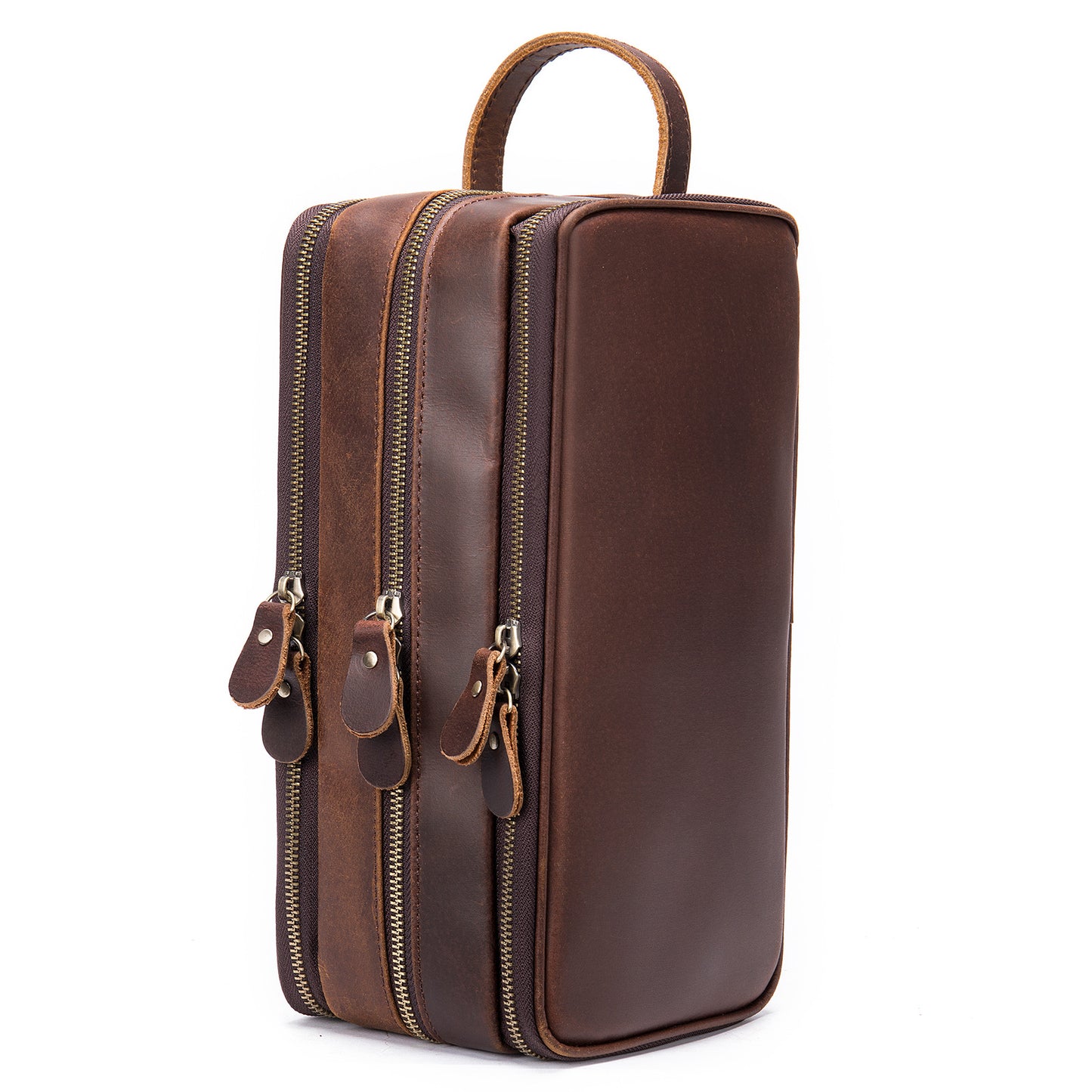 Men's Crazy Horse Leather Clutch Wash Large Men's Handbags