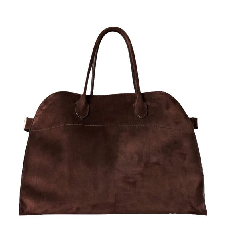 Cowhide Frosted Niche Large Capacity Color Bucket Bags