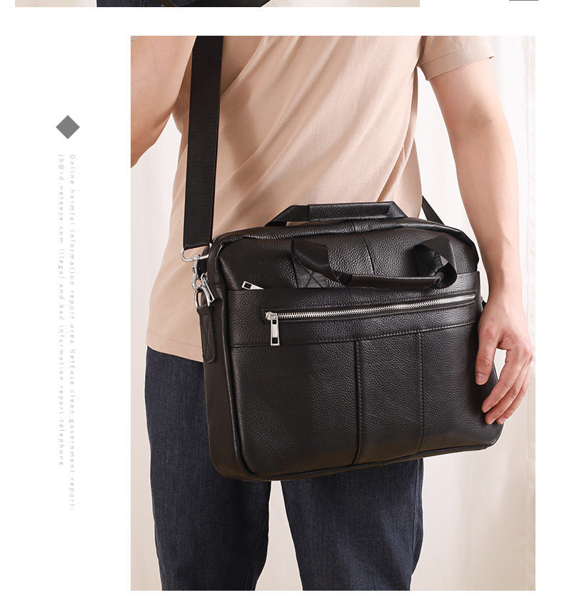 Men's First Layer Cowhide Portable Business Large Men's Briefcases
