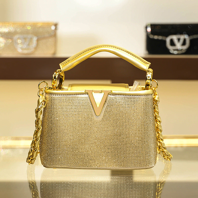 Women's Graceful Chaise Retro Diamonds Fashion Crossbody Bags
