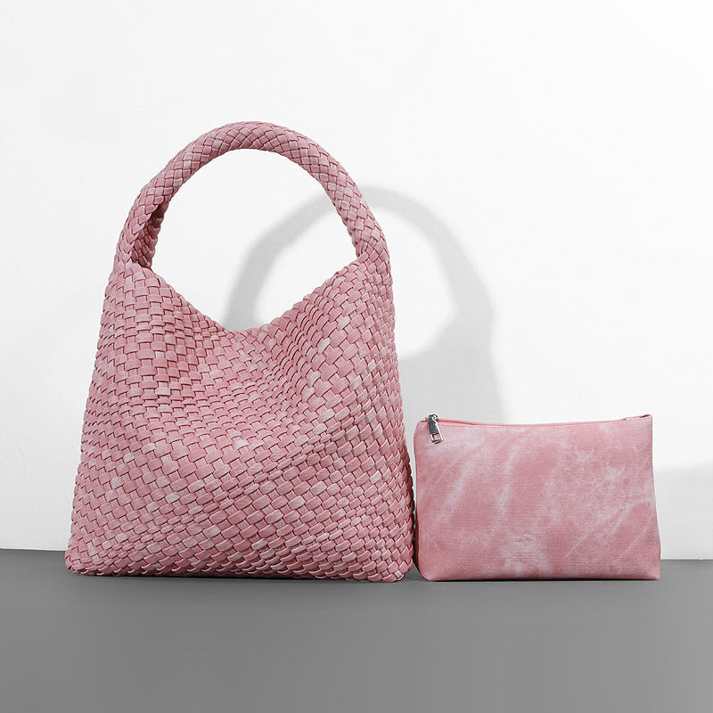 Women's Fashion Woven Hand Large Capacity Combination Shoulder Bags